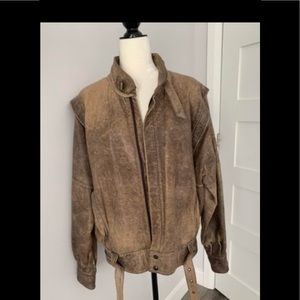 Vintage Italian Distressed Leather Jacket